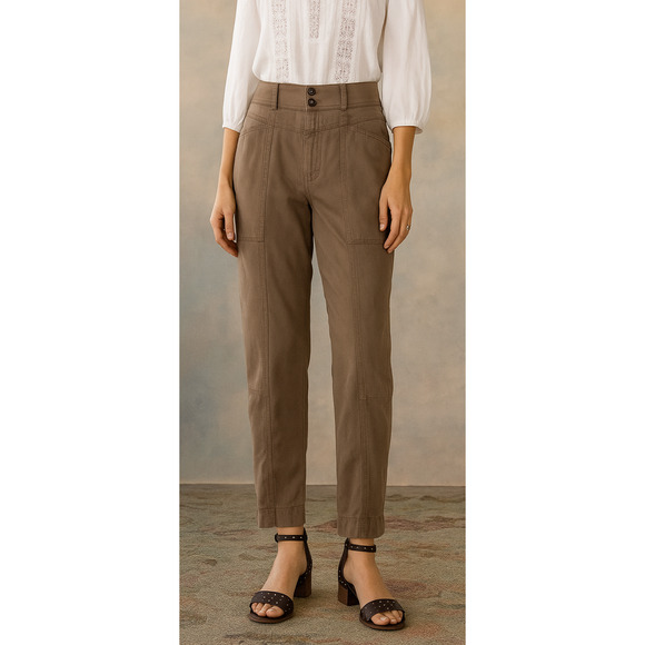 Sundance Relaxed Fit Utility Pants Lyocell Viscose Blend Beige Women's Size 10 - Picture 1 of 8